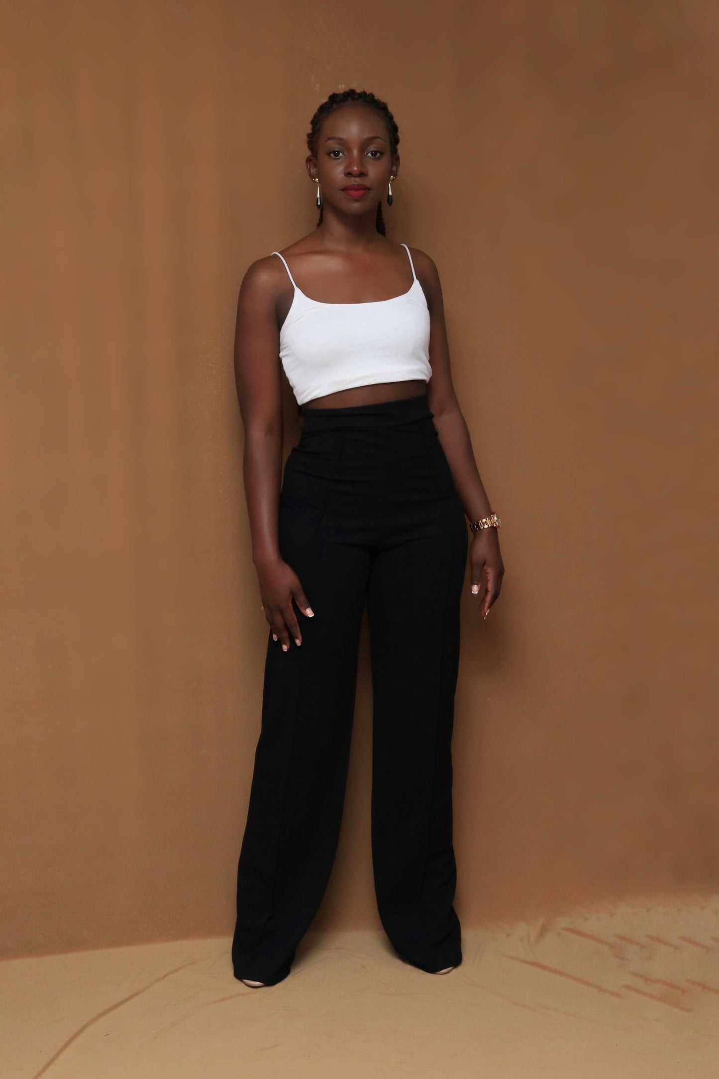 Kat pintuck high waist pants